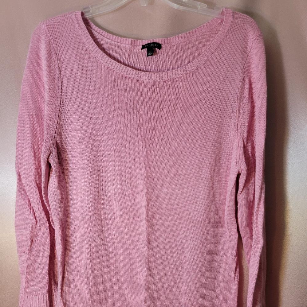 Talbots Pink Linen Sweater